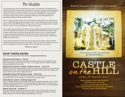 Spring 2018 Castle on the Hill: Written and directed by Elizabeth Mozer